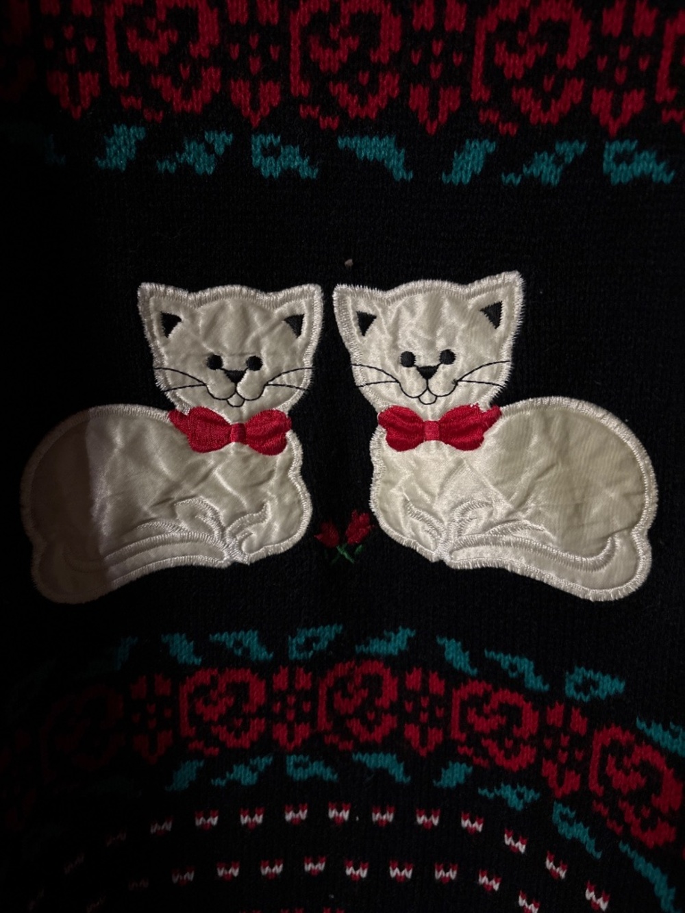 Vintage Cat Sweater, Jennifer Adams, est medium - Picture 2 of 5